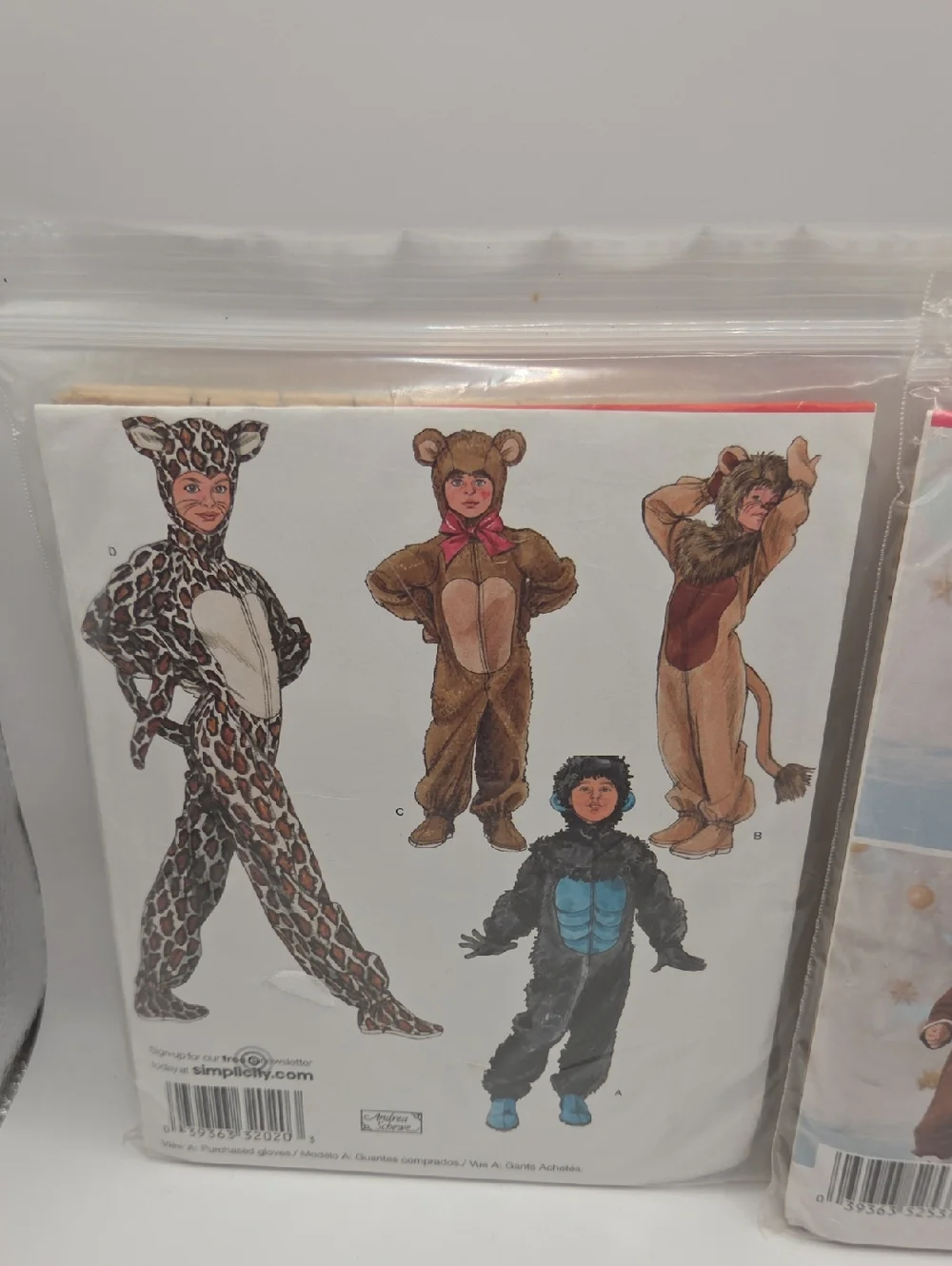 Simplicity Kids Animal & Holiday Costume Sewing Patterns - Brown & Green Options